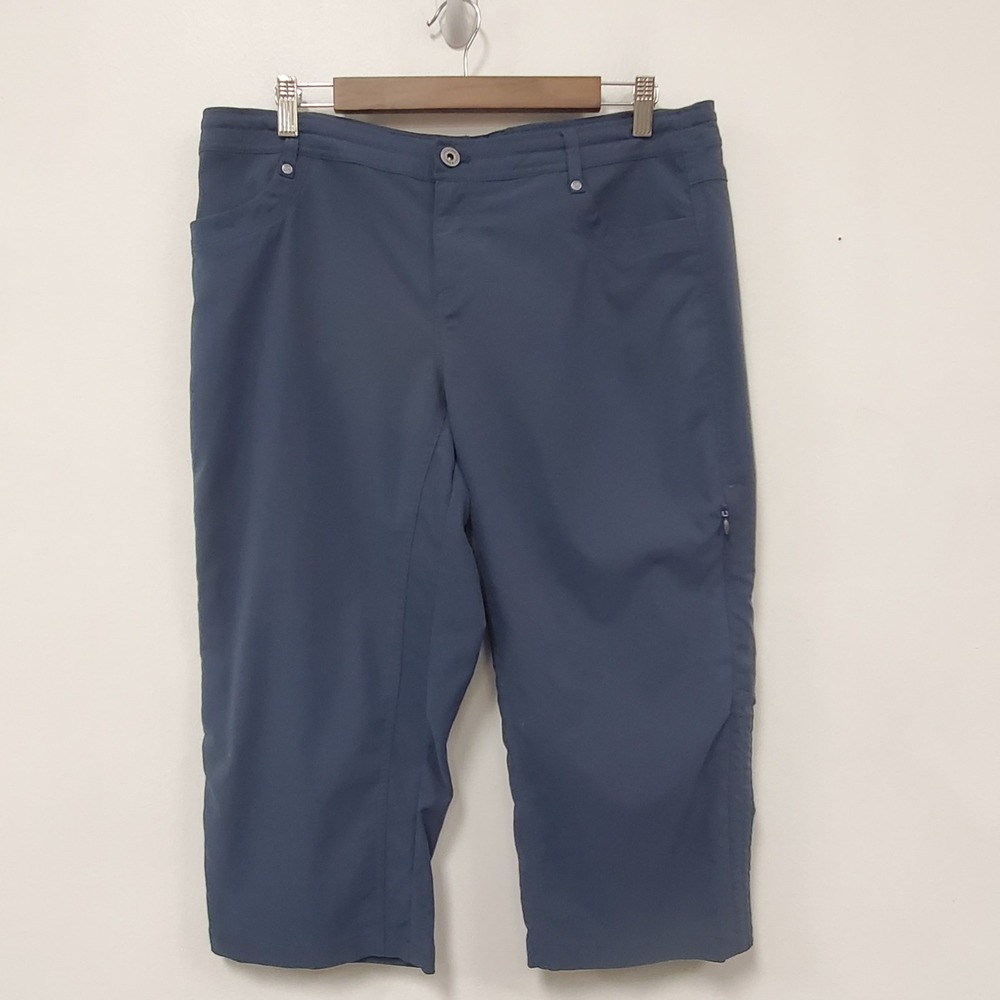 Kuhl Womens Trekr‎ Pull On Kapri Hiking Pants Size 14 Blue Outdoor Nylon Blend